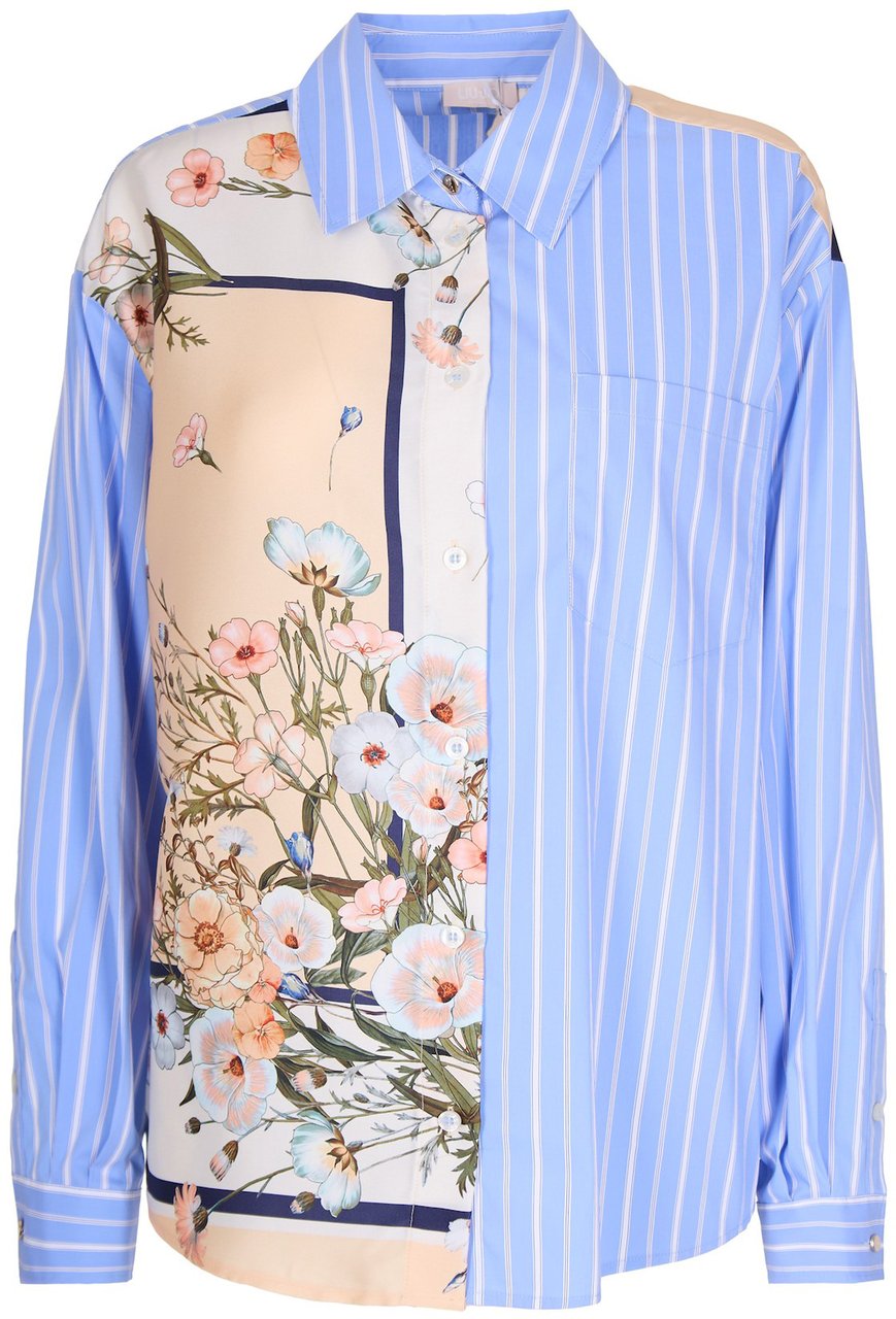 Liu Jo Shirts Blu Strbloomsmall Blauw