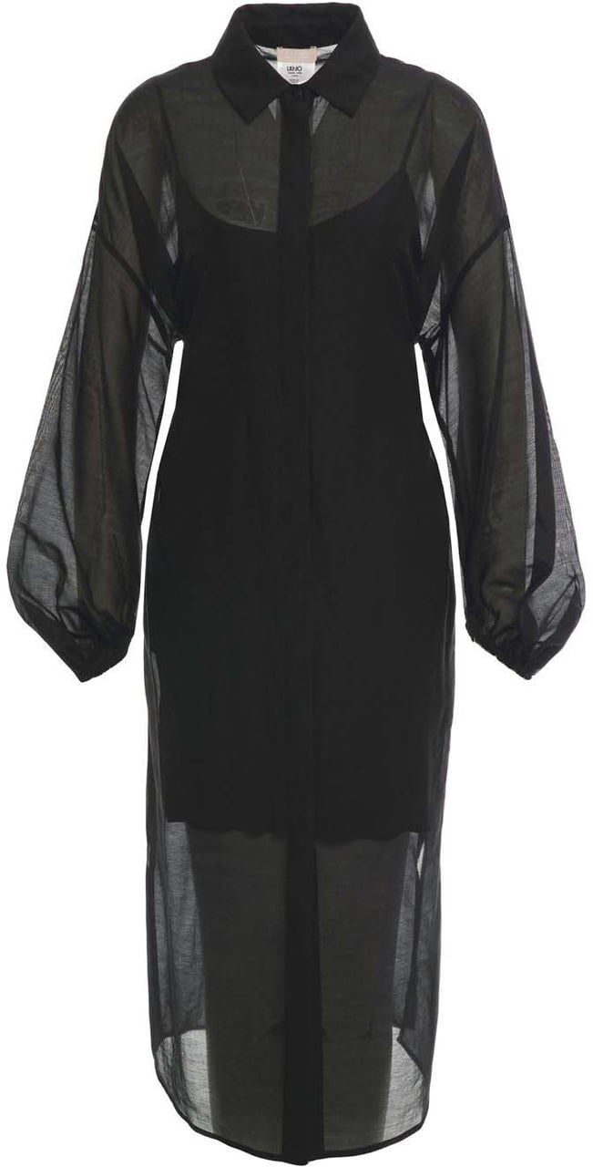 Liu Jo Muslin chemisier dress Zwart