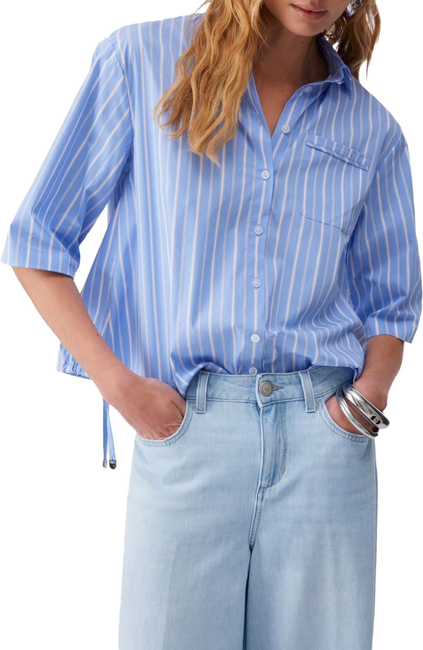 Liu Jo Shirts Biancoblue Wit