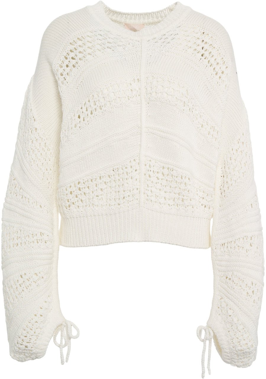 Liu Jo Openwork sweater Wit