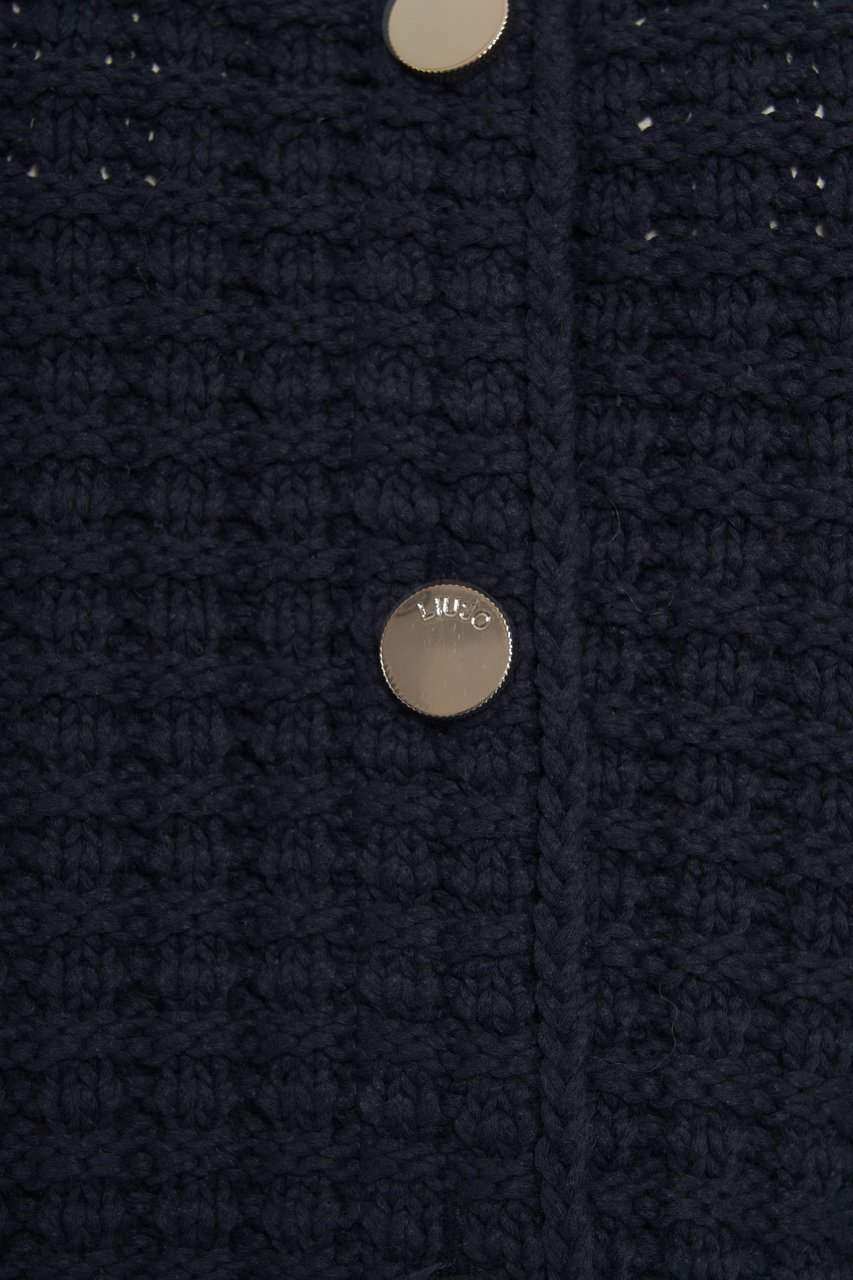 Liu Jo Crochet knit cardigan Blauw