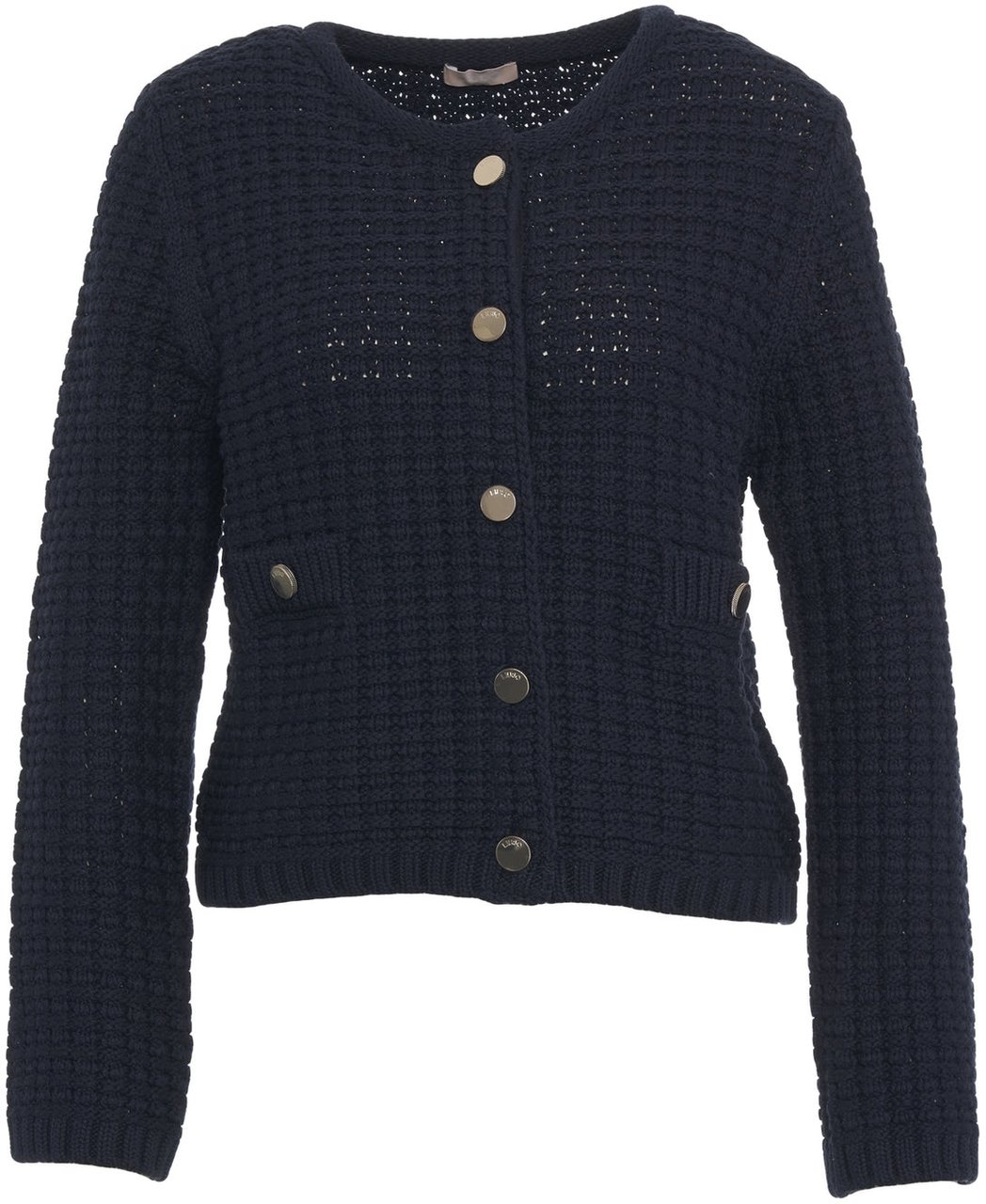 Liu Jo Crochet knit cardigan Blauw