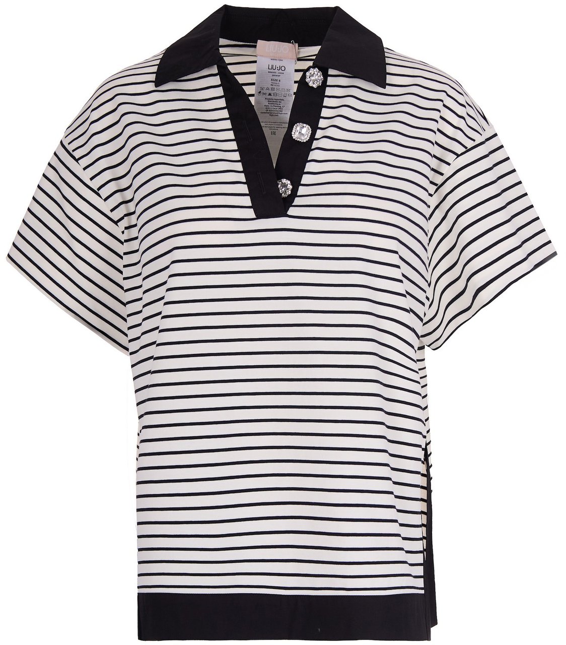 Liu Jo T-Shirts And Polos Blwhite Stripblack Zwart