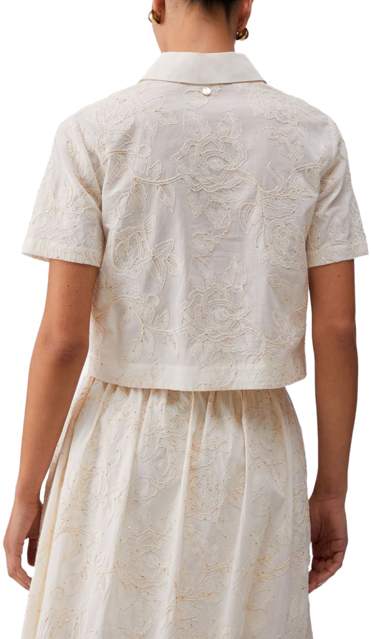 Liu Jo Shirts Natural Flower Sequi Divers