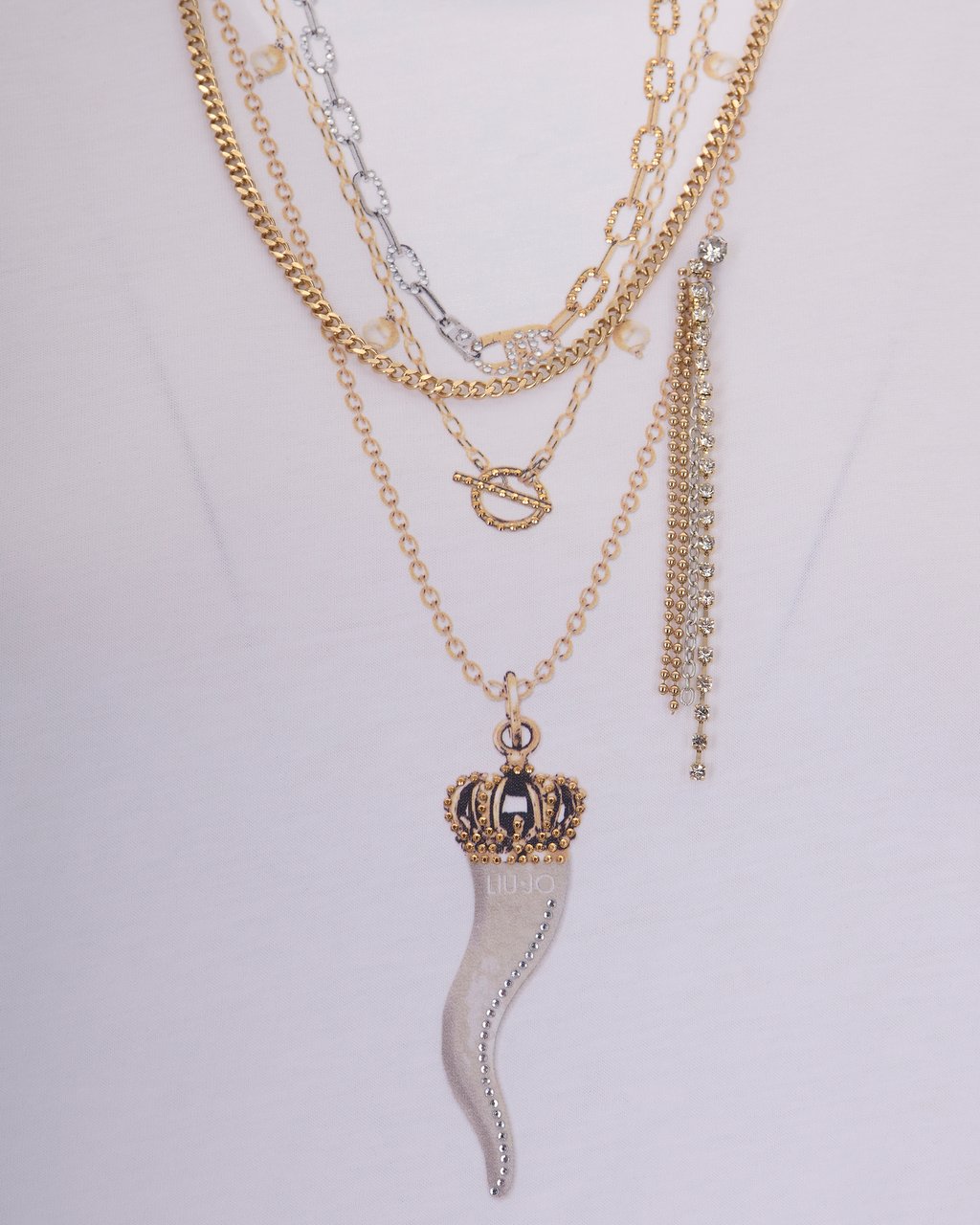 Liu Jo T-Shirts And Polos Bianco Liujo Chains Wit