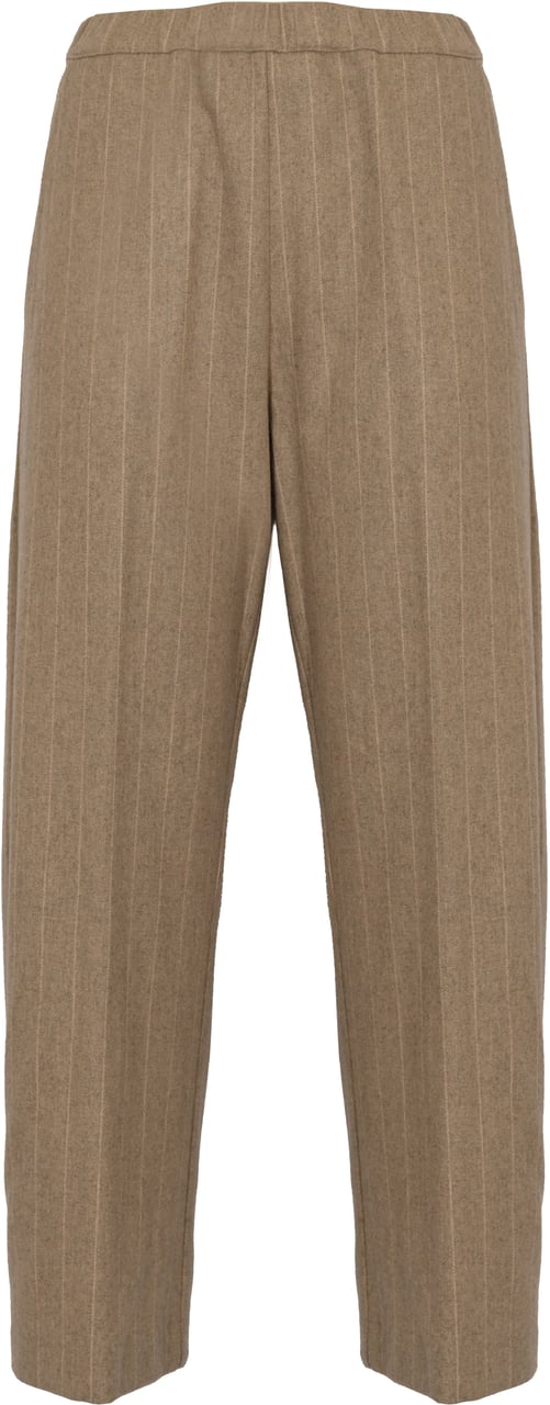 Liviana Conti Trousers Gessato Tortora Grijs