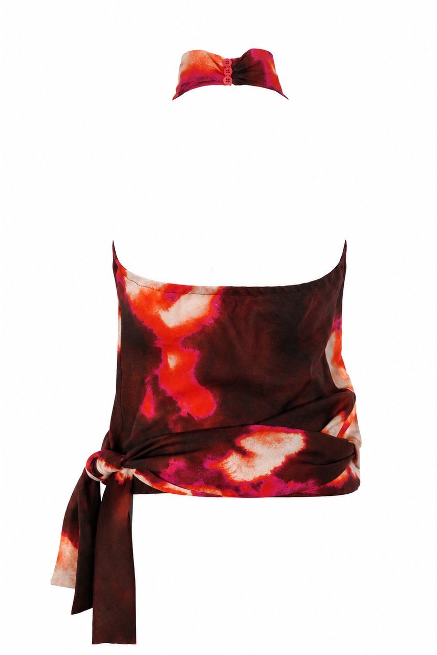 Liviana Conti Top Fiore Macro Bordeaux Divers