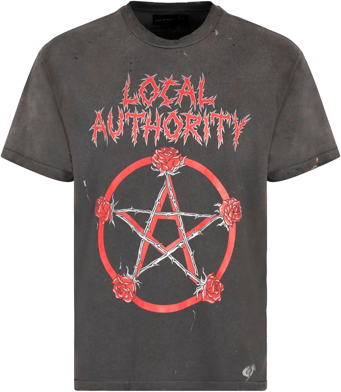 Local Authority Printed cotton T-shirt Zwart
