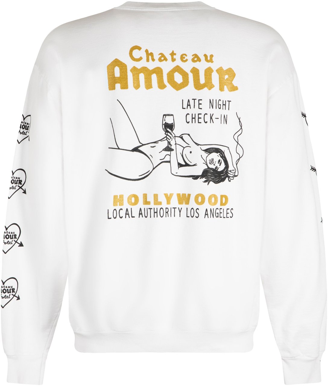 Local Authority Cotton crew-neck sweatshirt Wit