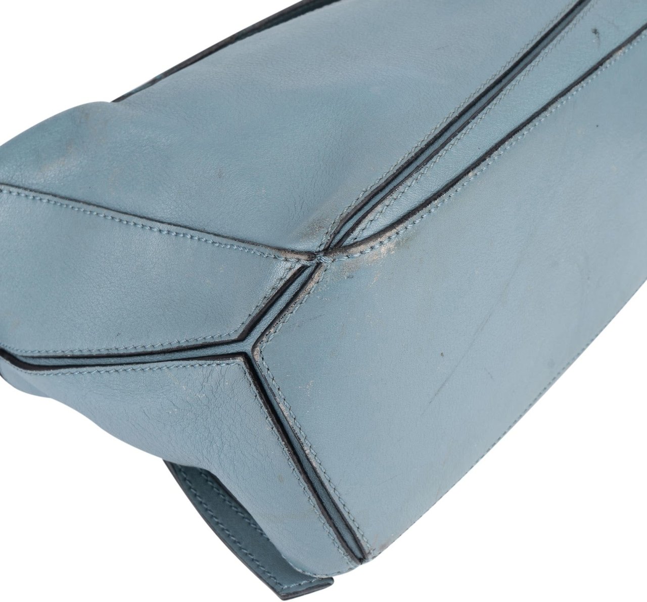 Loewe Loewe Blue Leather Puzzle Handbag Blauw