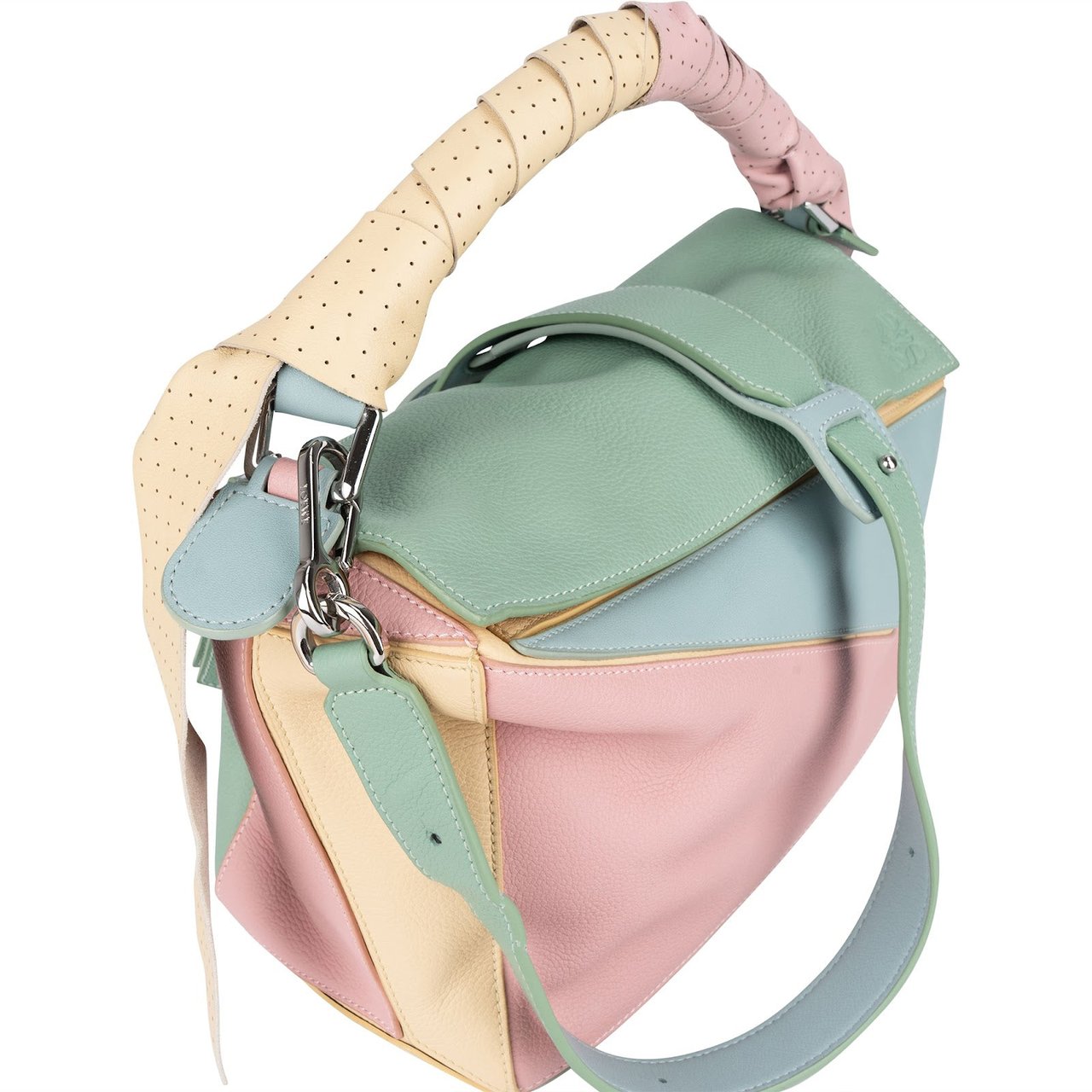 Loewe Loewe Multicolor Leather Puzzle Crossbody Handbag Divers