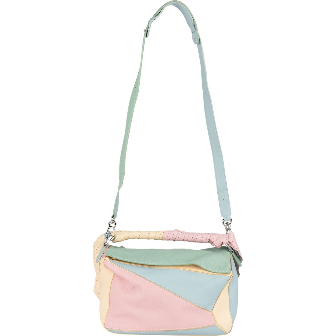 Loewe Loewe Multicolor Leather Puzzle Crossbody Handbag Divers