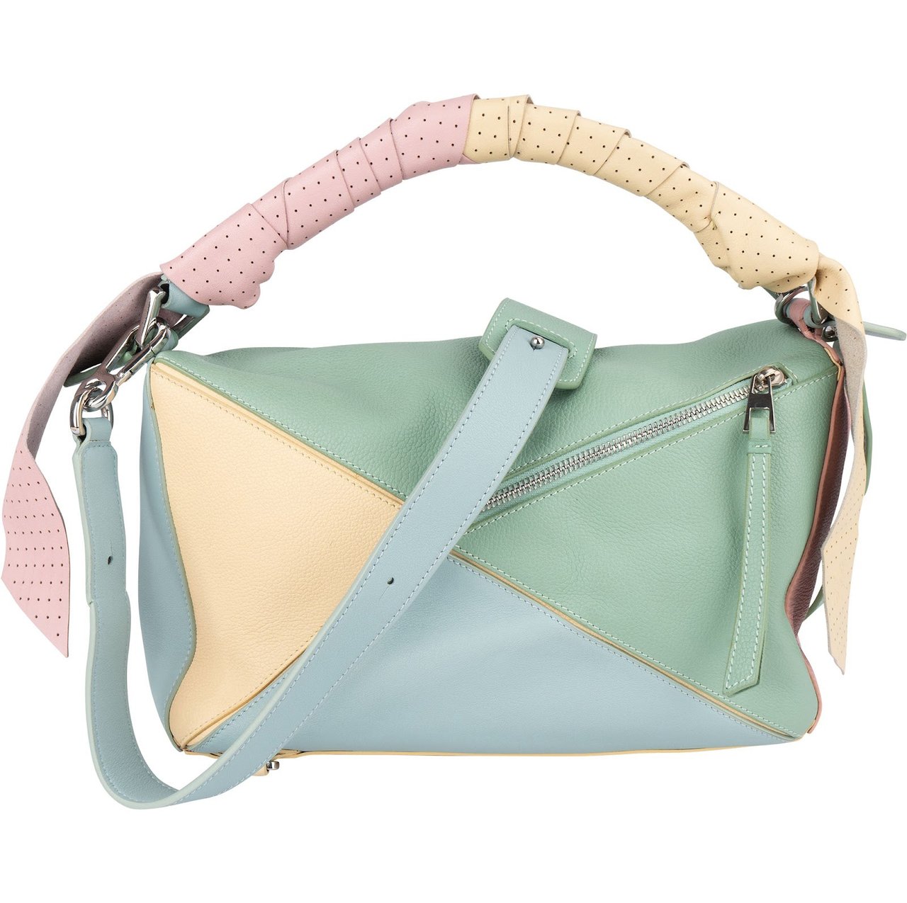 Loewe Loewe Multicolor Leather Puzzle Crossbody Handbag Divers