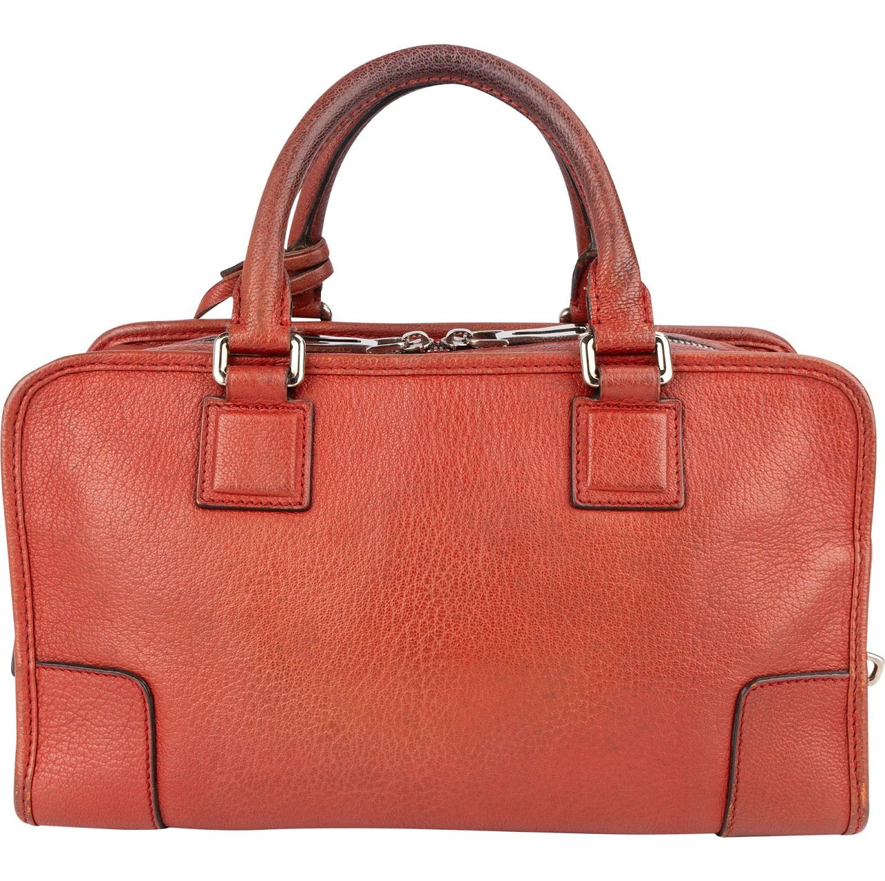 Loewe Loewe Red Leather Amazona Handbag Rood
