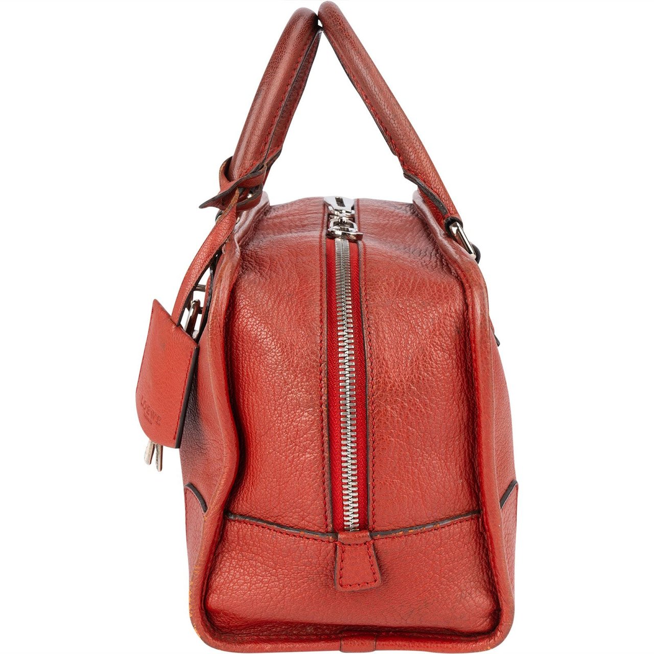 Loewe Loewe Red Leather Amazona Handbag Rood