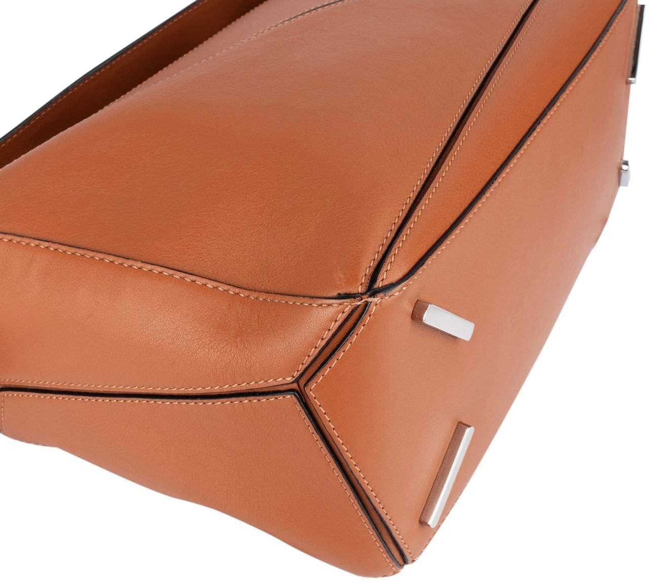 Loewe Brown Leather Puzzle Handbag Bruin