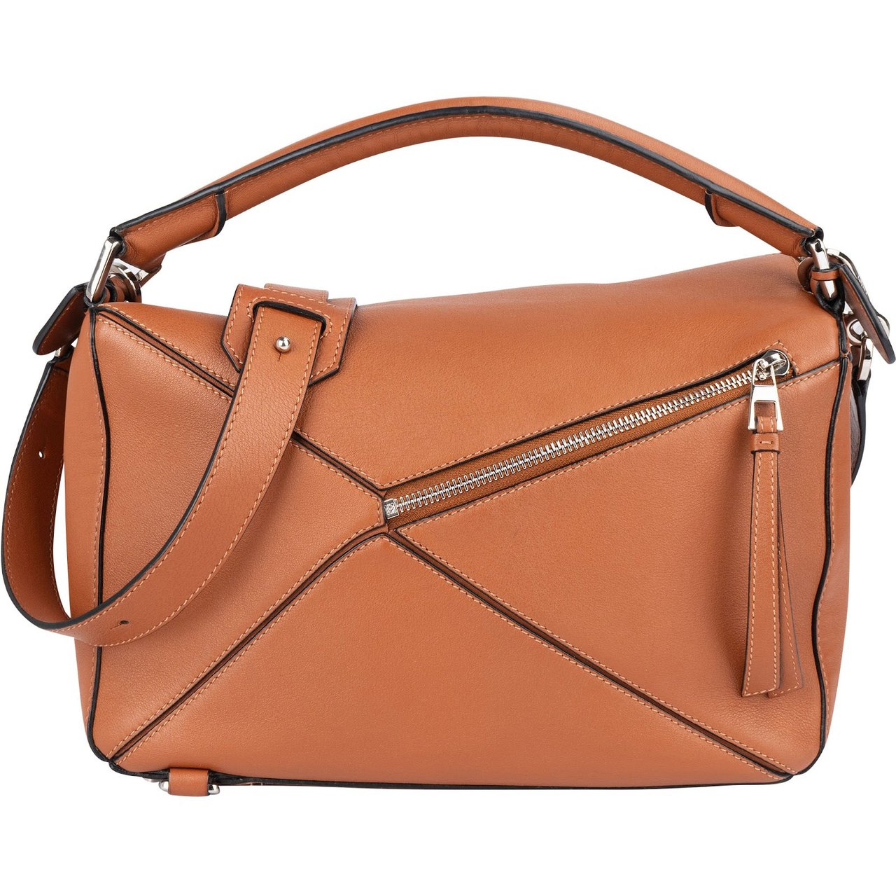 Loewe Brown Leather Puzzle Handbag Bruin