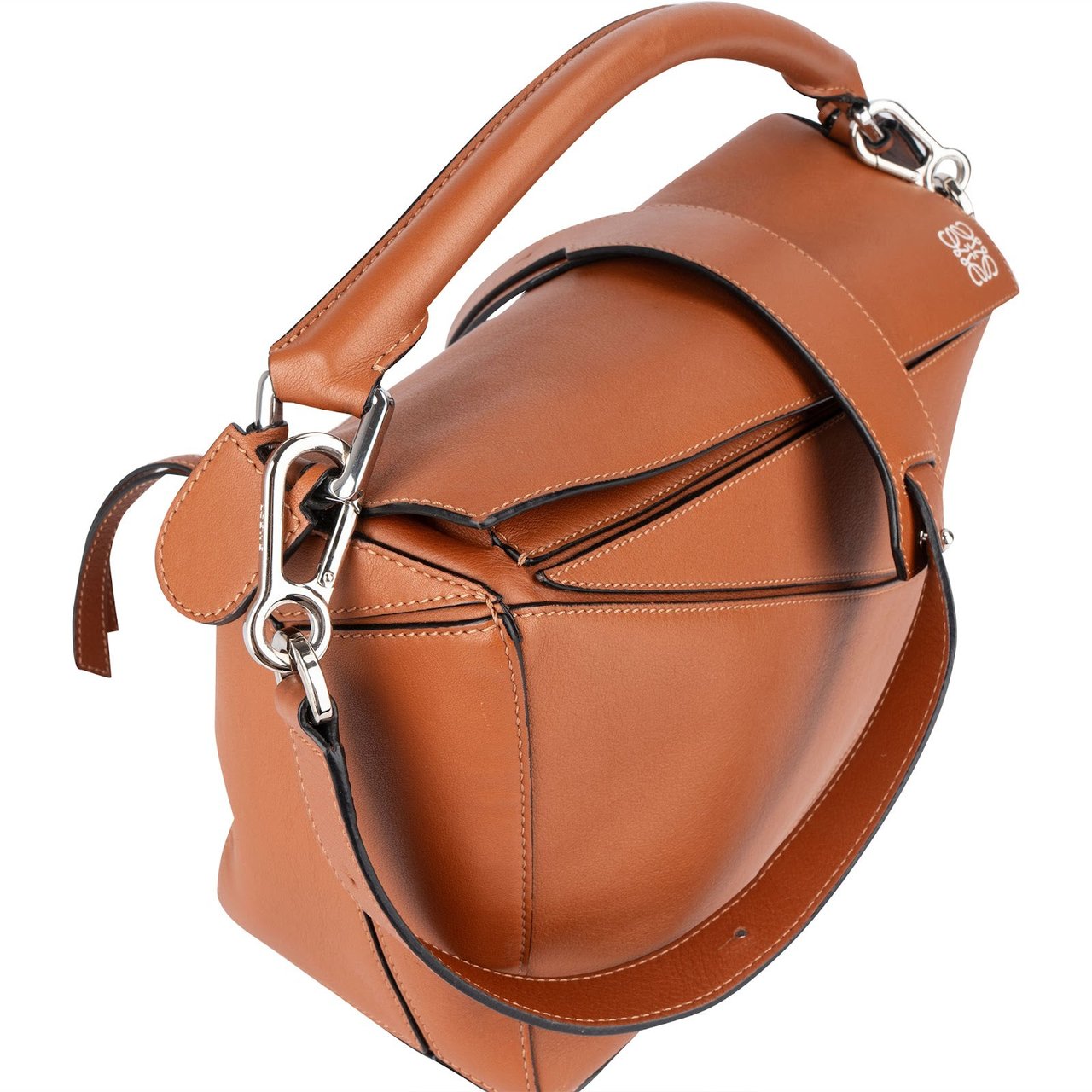 Loewe Brown Leather Puzzle Handbag Bruin