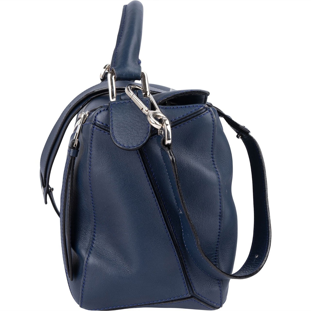 Loewe Loewe Blue Leather Puzzle Handbag Navy