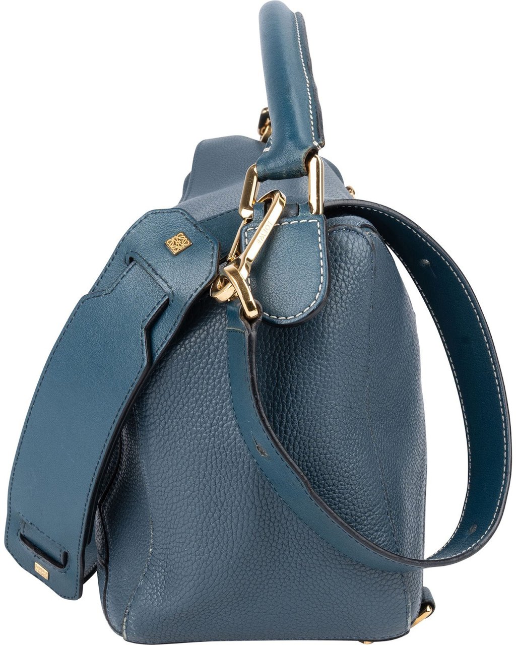Loewe Loewe Blue Leather Puzzle Handbag Blauw