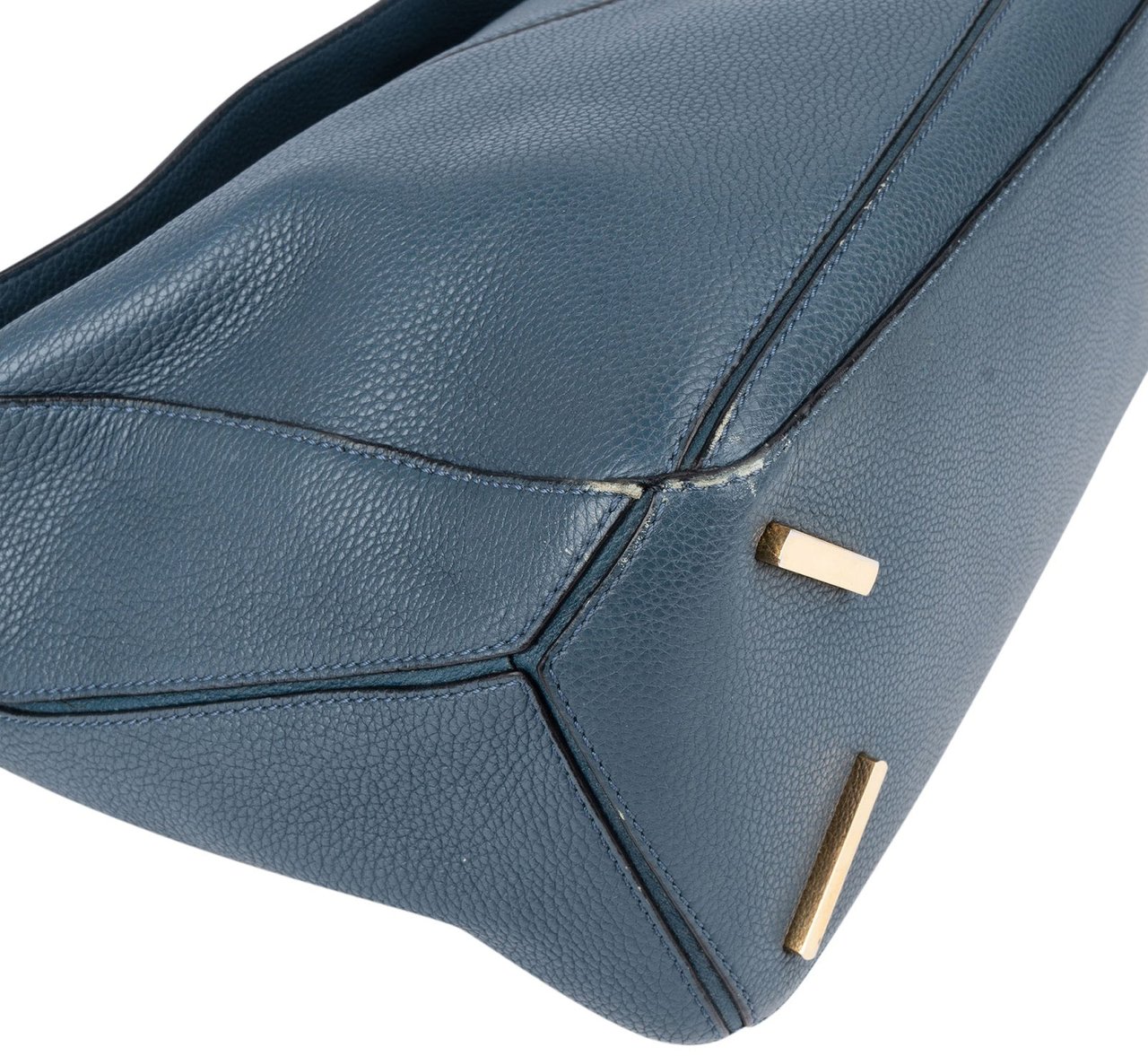 Loewe Blue Leather Puzzle Handbag Blauw