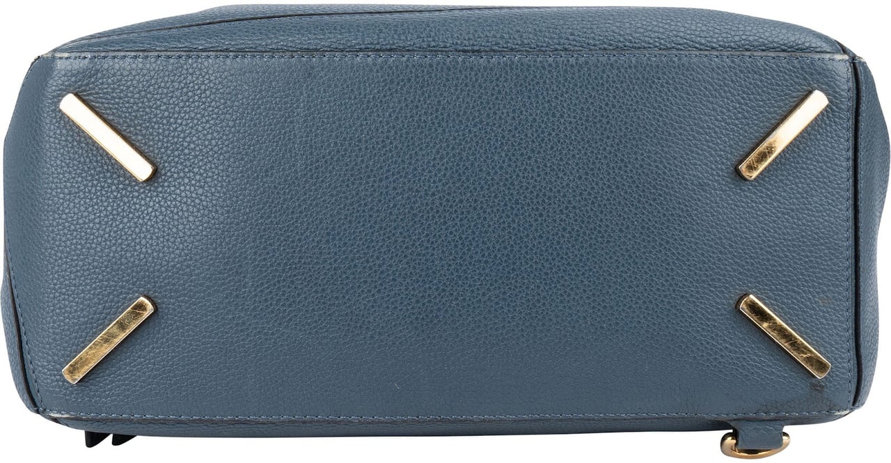 Loewe Blue Leather Puzzle Handbag Blauw