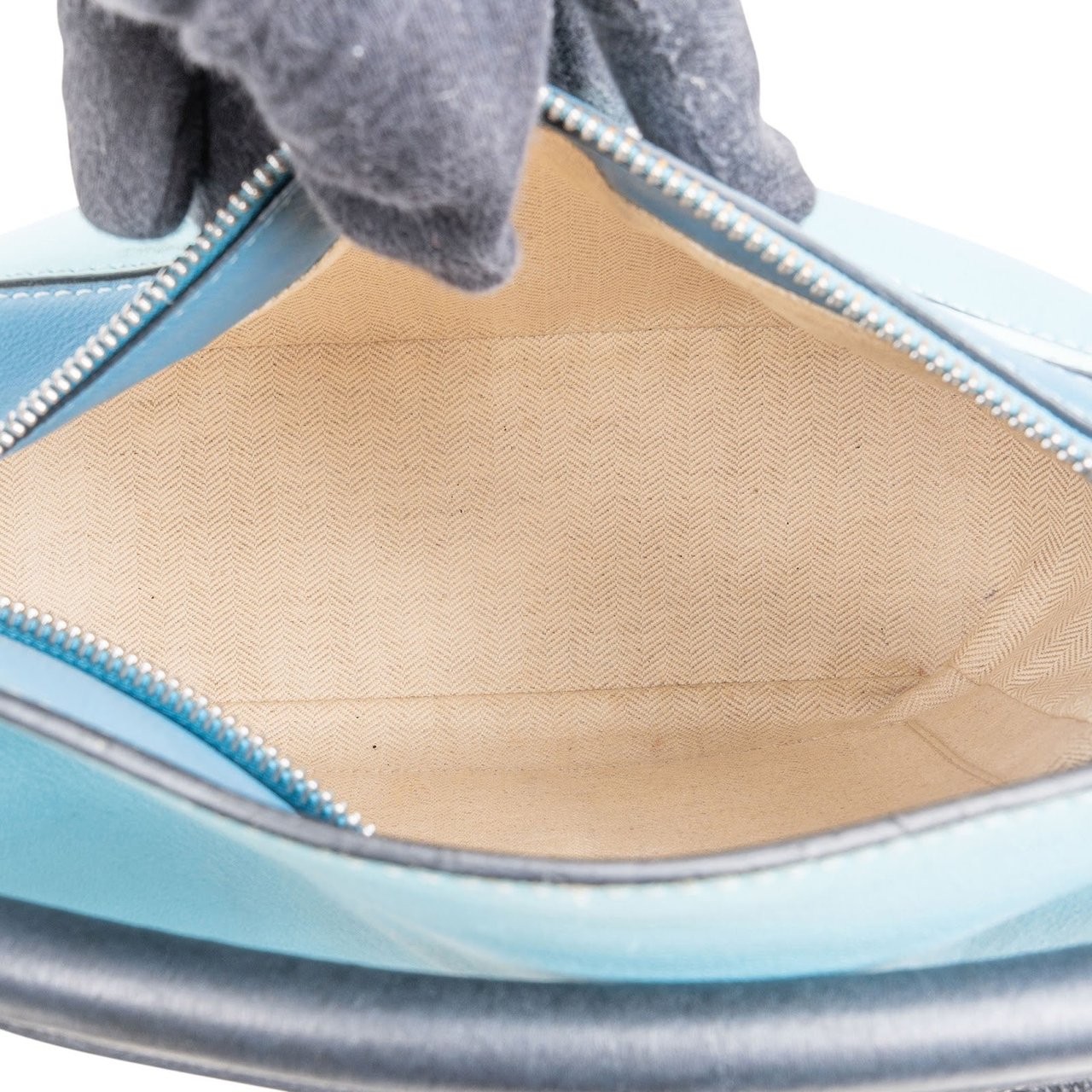 Loewe Loewe Tricolor Leather Puzzle Crossbody Handbag Blauw