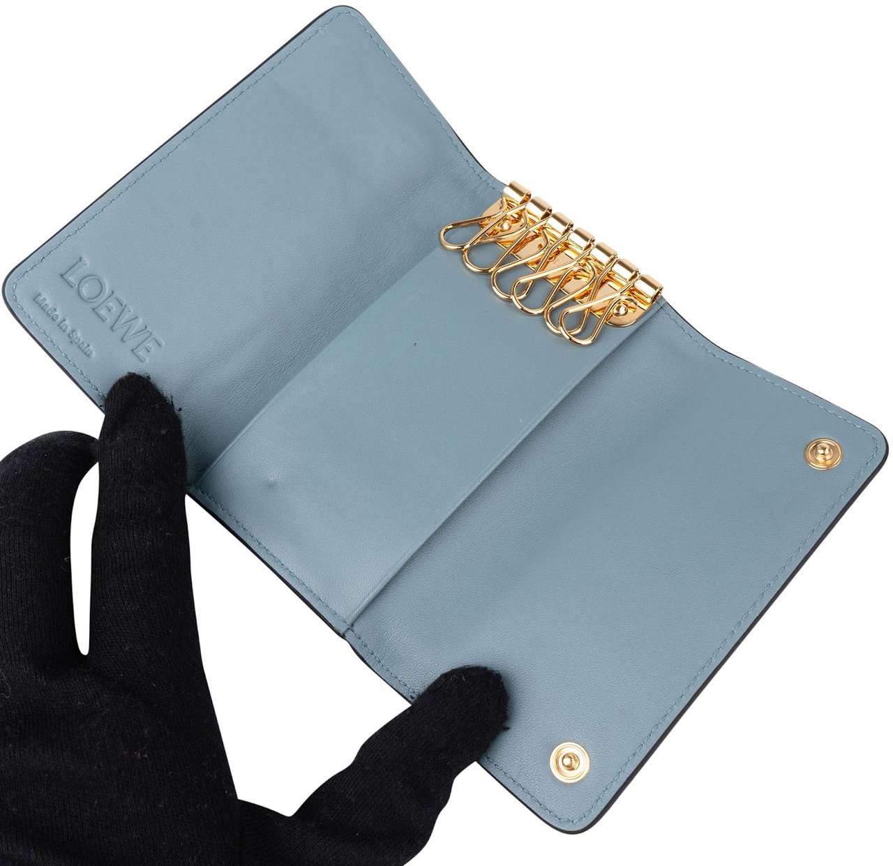 Loewe Loewe Anagram Repeat Continental Key Holder Lichtblauw