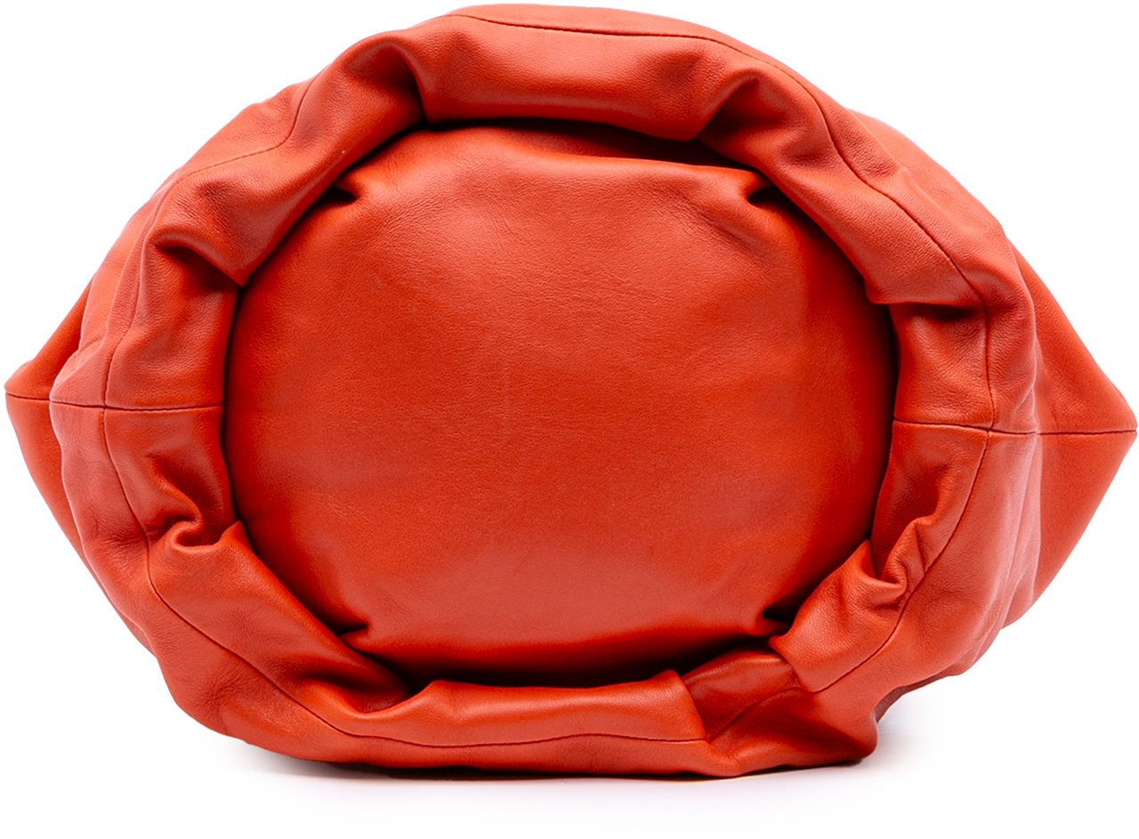 Loewe Small Gathered Lambskin Bounce Bag Oranje