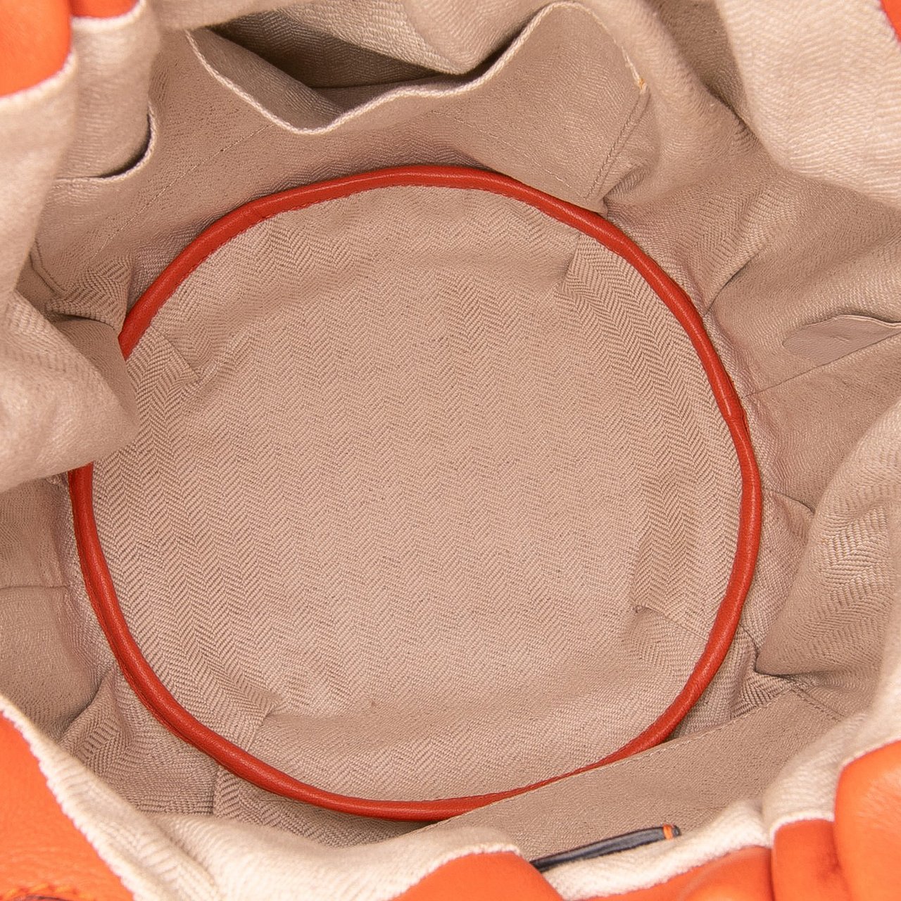 Loewe Small Gathered Lambskin Bounce Bag Oranje