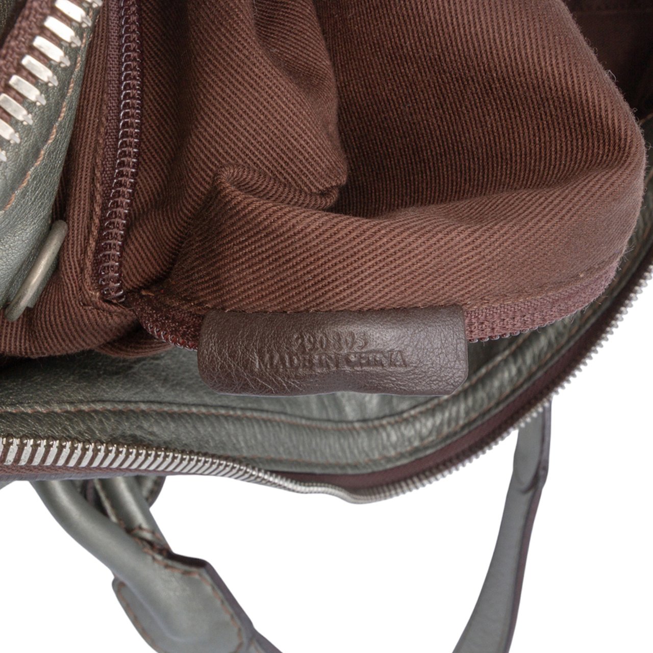 Loewe Metallic Leather Fiesta Satchel Groen