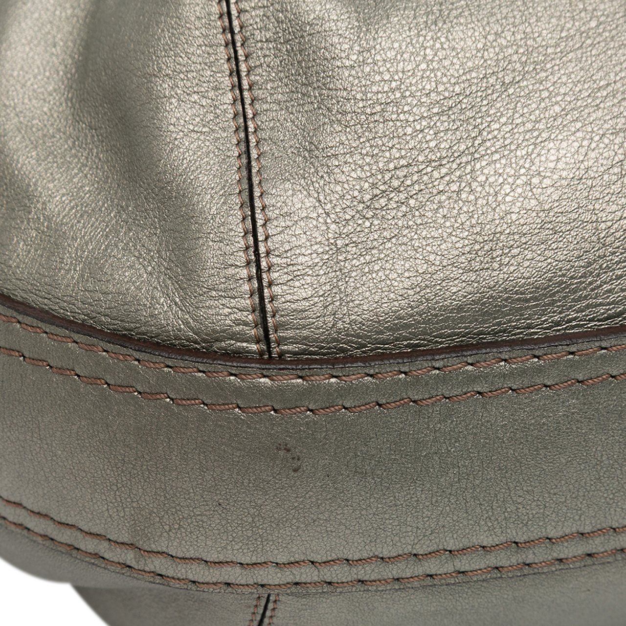 Loewe Metallic Leather Fiesta Satchel Groen