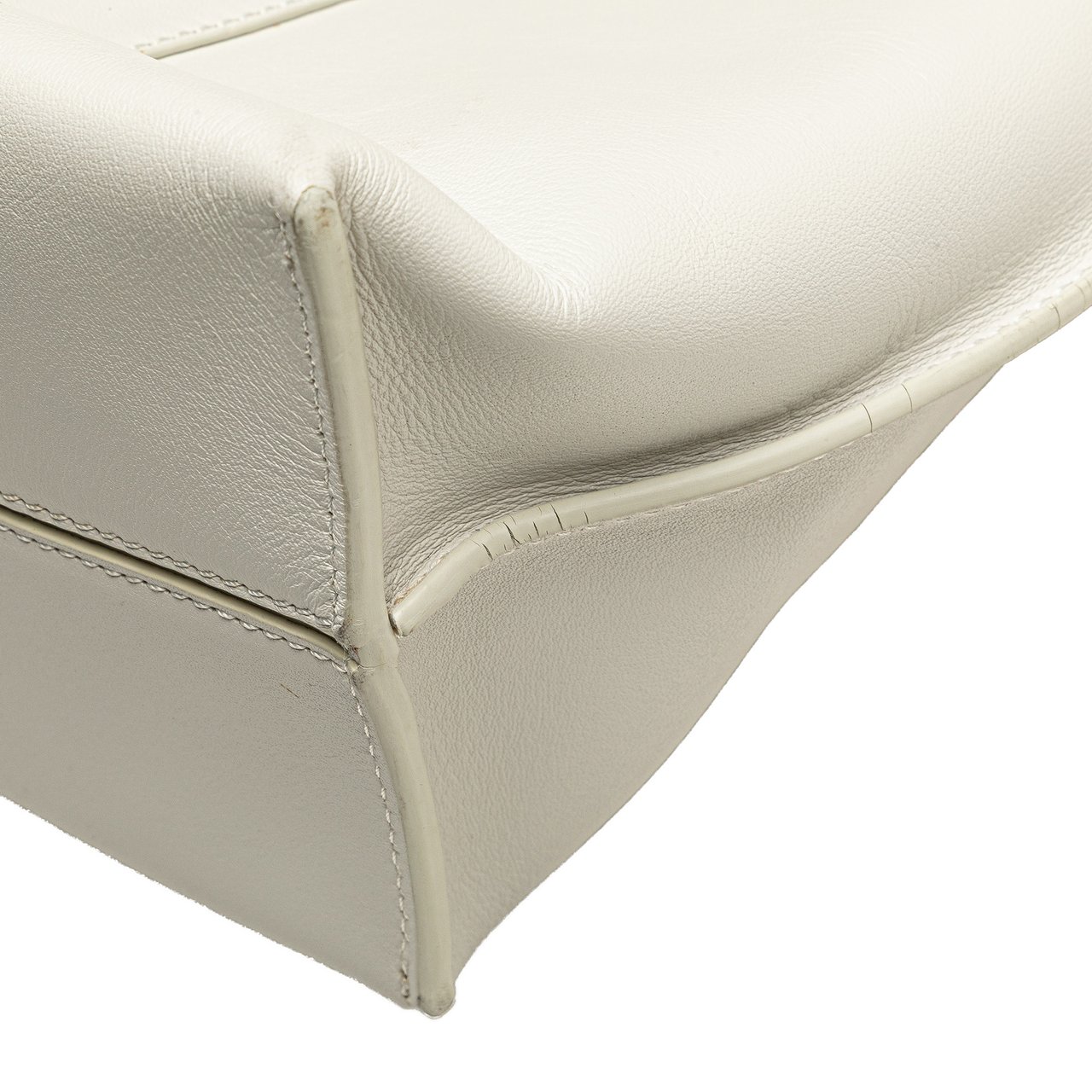 Loewe Anagram Leather Shopper Tote Wit