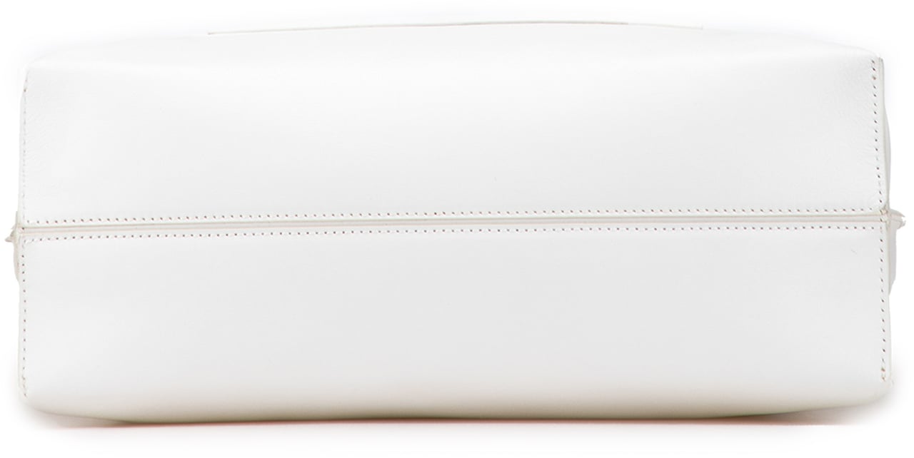 Loewe Anagram Leather Shopper Tote Wit