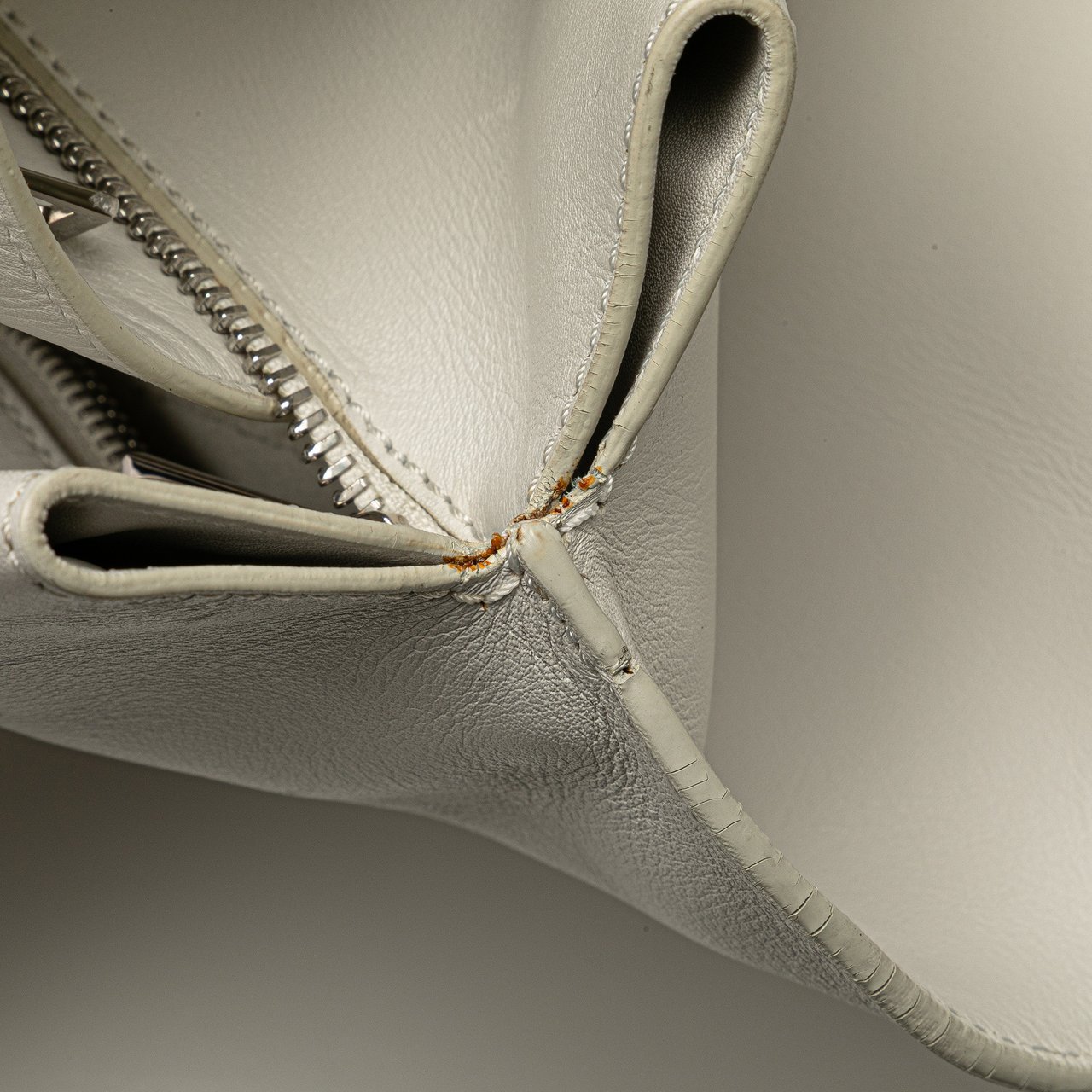 Loewe Anagram Leather Shopper Tote Wit