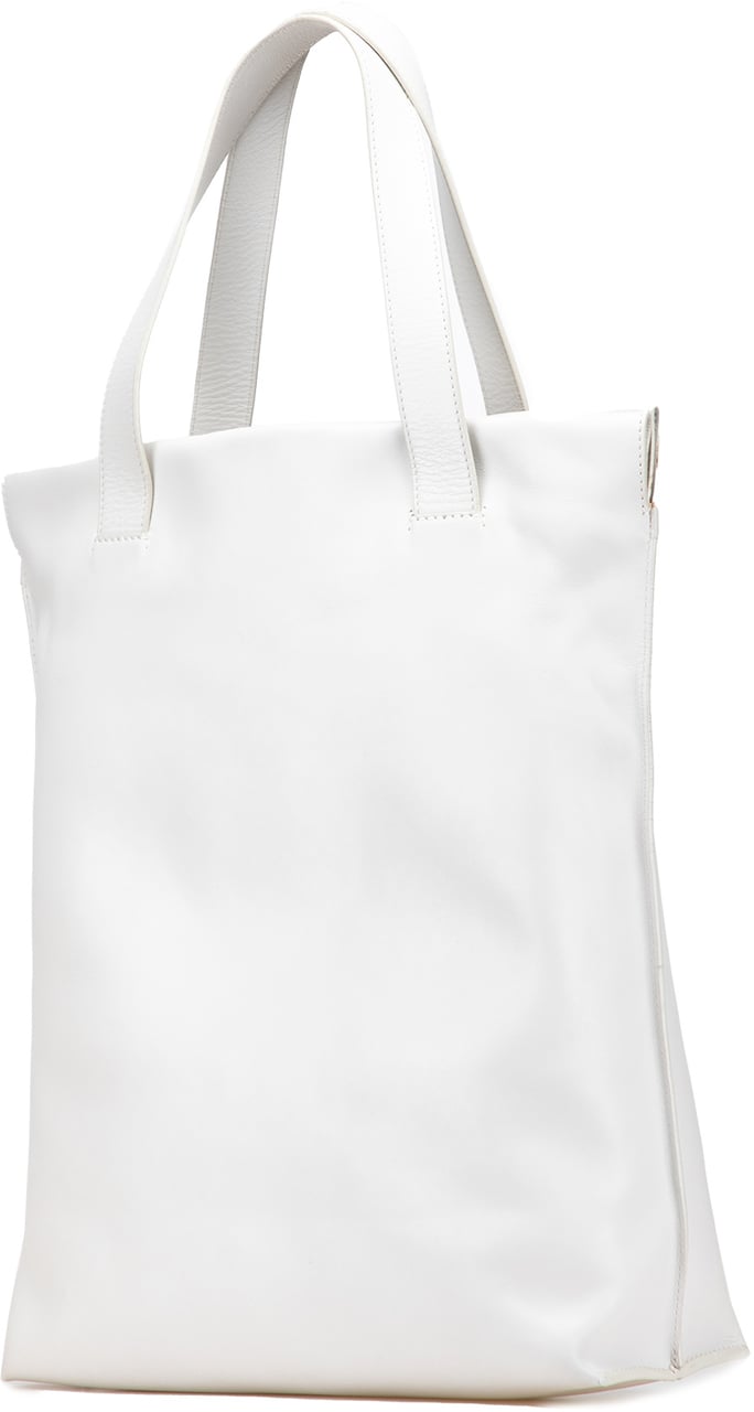 Loewe Anagram Leather Shopper Tote Wit