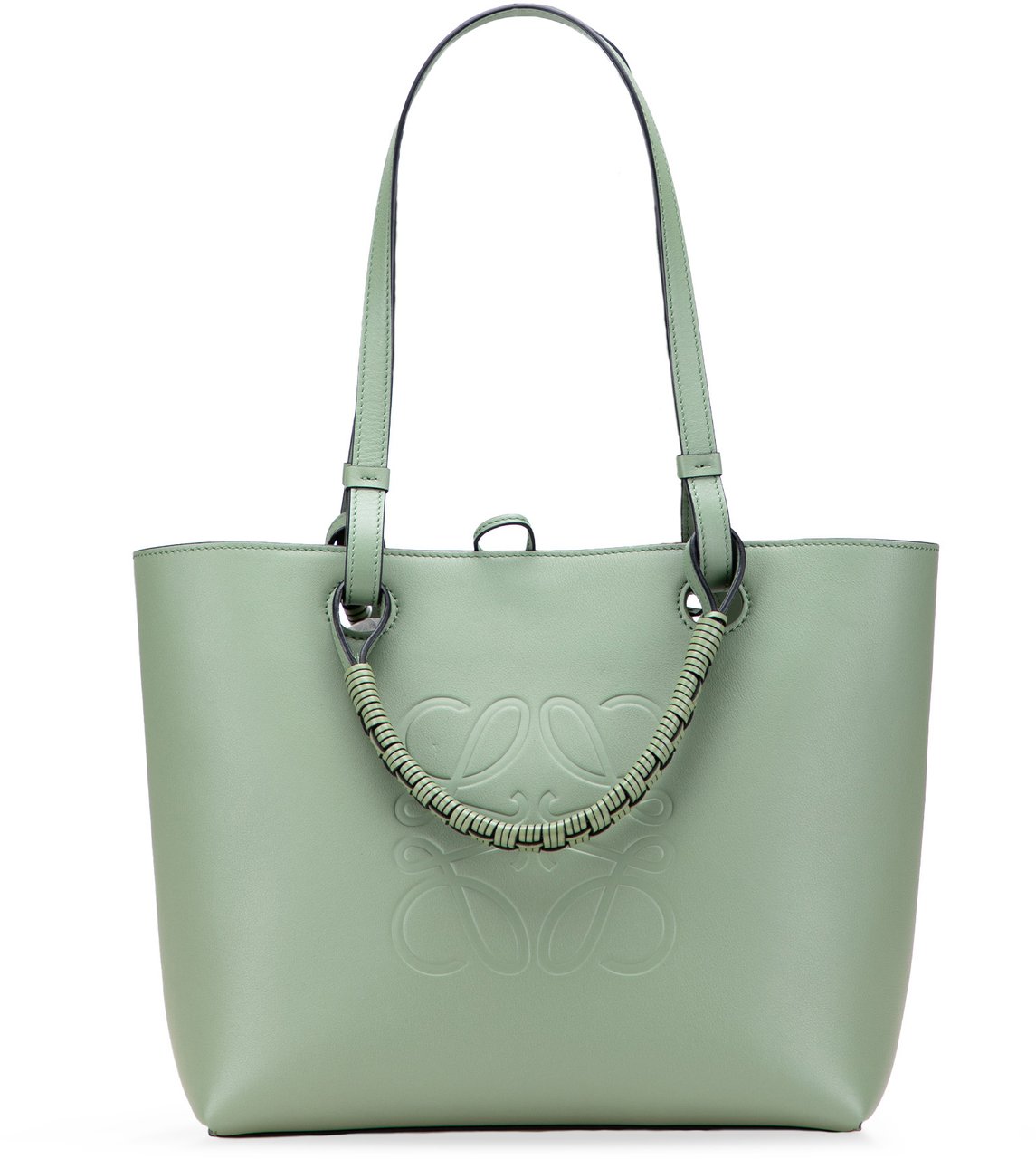 Loewe Small Smooth Calfskin Anagram Tote Groen