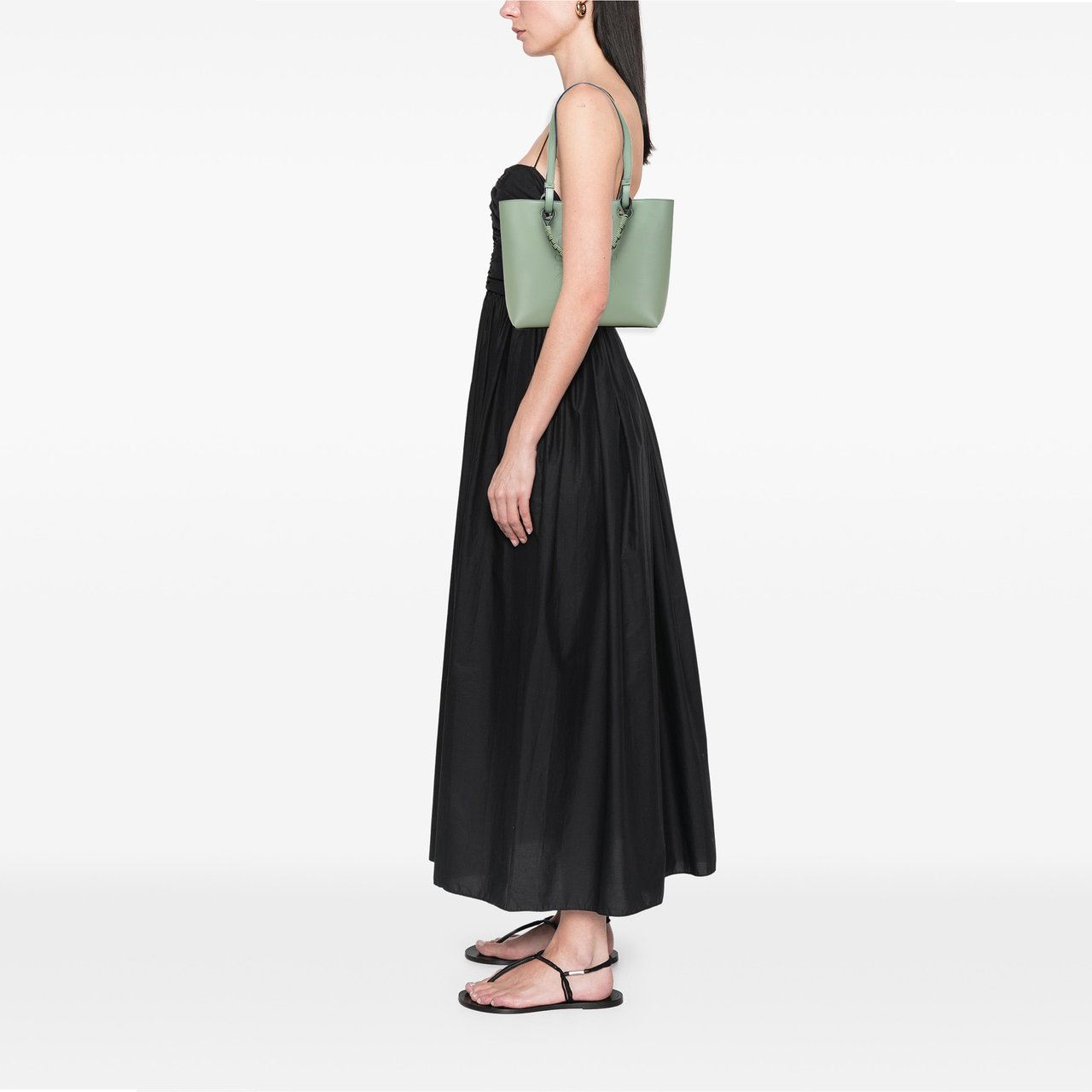 Loewe Small Smooth Calfskin Anagram Tote Groen