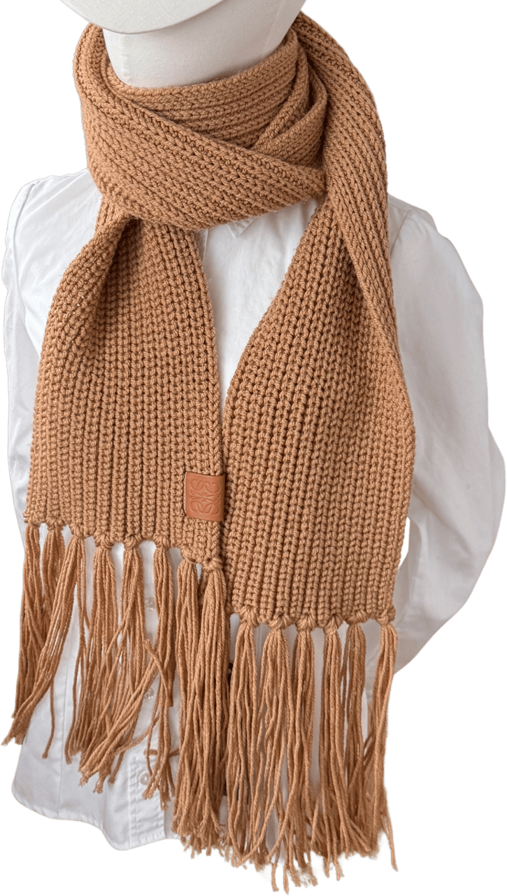Loewe Loewe Wollschal Camel braun / neuwertig Divers
