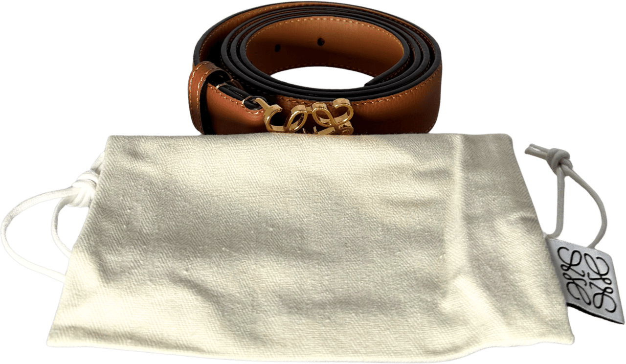 Loewe Loewe Anagram Gürtel Größe 100 Braun / sehr gut Bruin