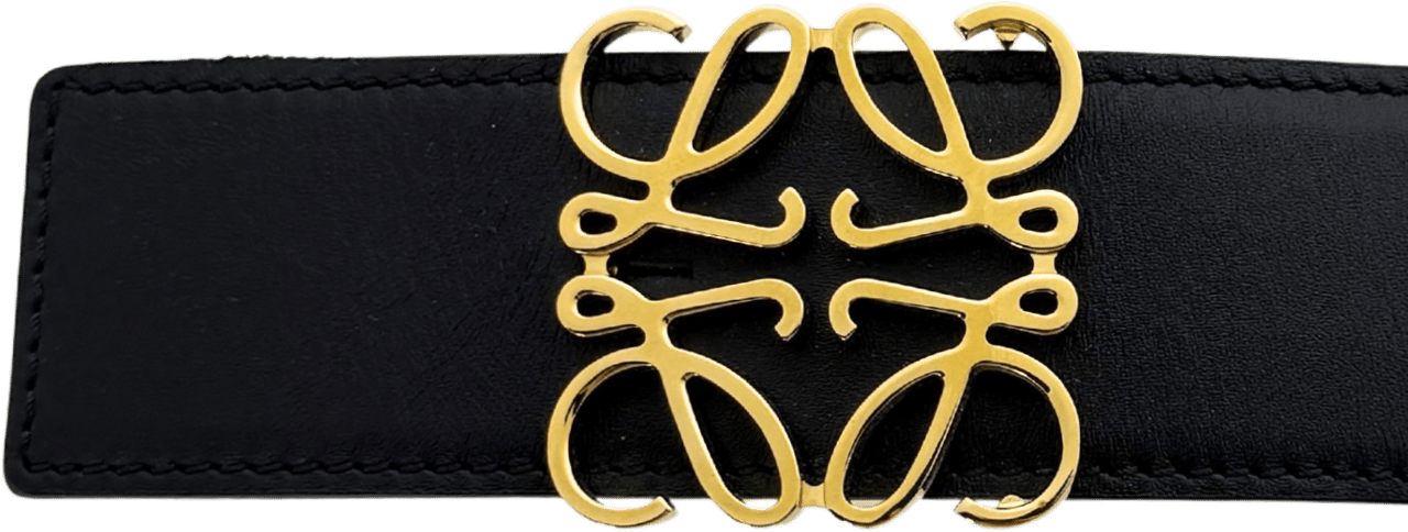 Loewe Loewe Anagram Wendegürtel Größe 90 Schwarz / neuwertig Zwart