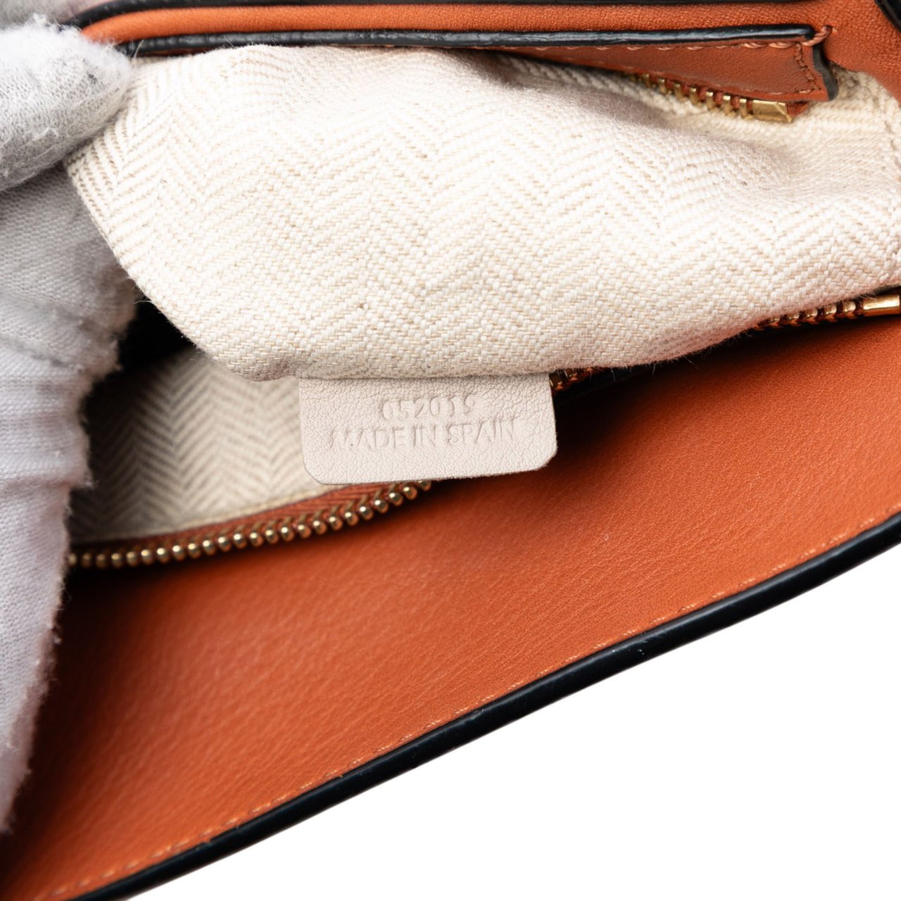 Loewe Mini Tricolor Calfskin Puzzle Satchel Oranje