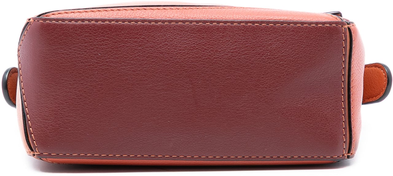 Loewe Mini Tricolor Calfskin Puzzle Satchel Oranje