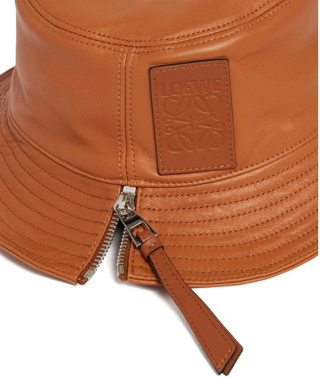 Loewe Loewe Leather Fisherman Hat Bruin