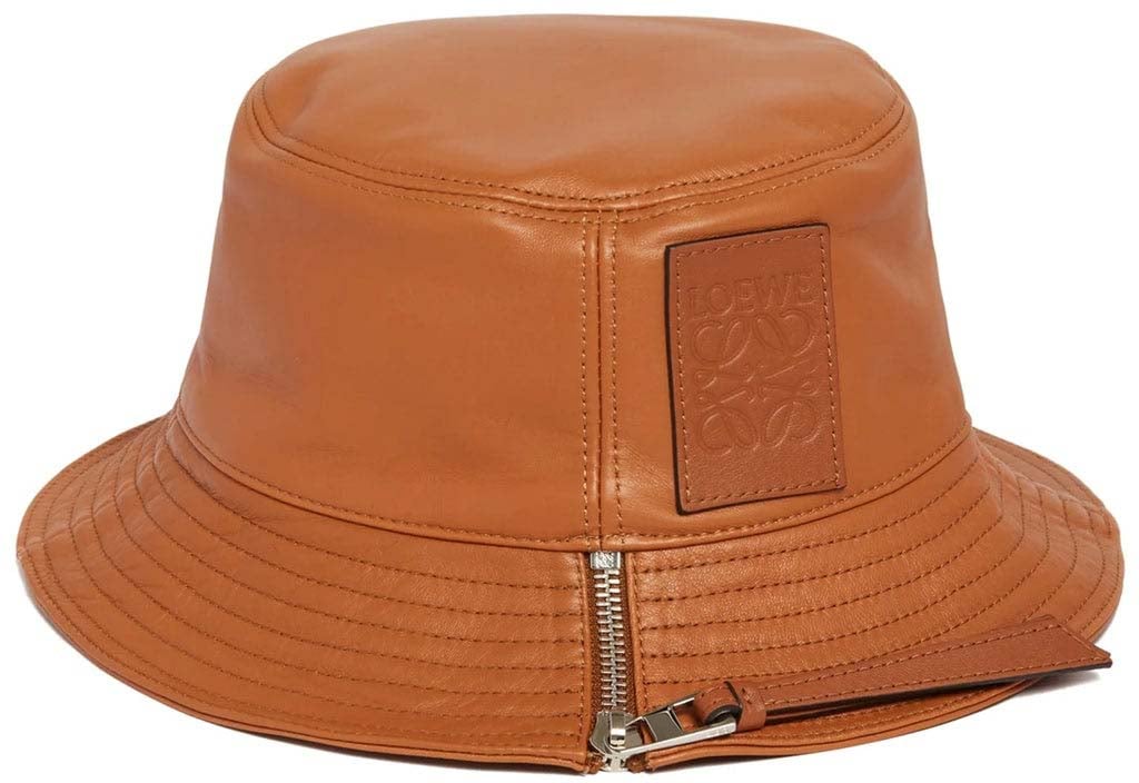 Loewe Loewe Leather Fisherman Hat Bruin