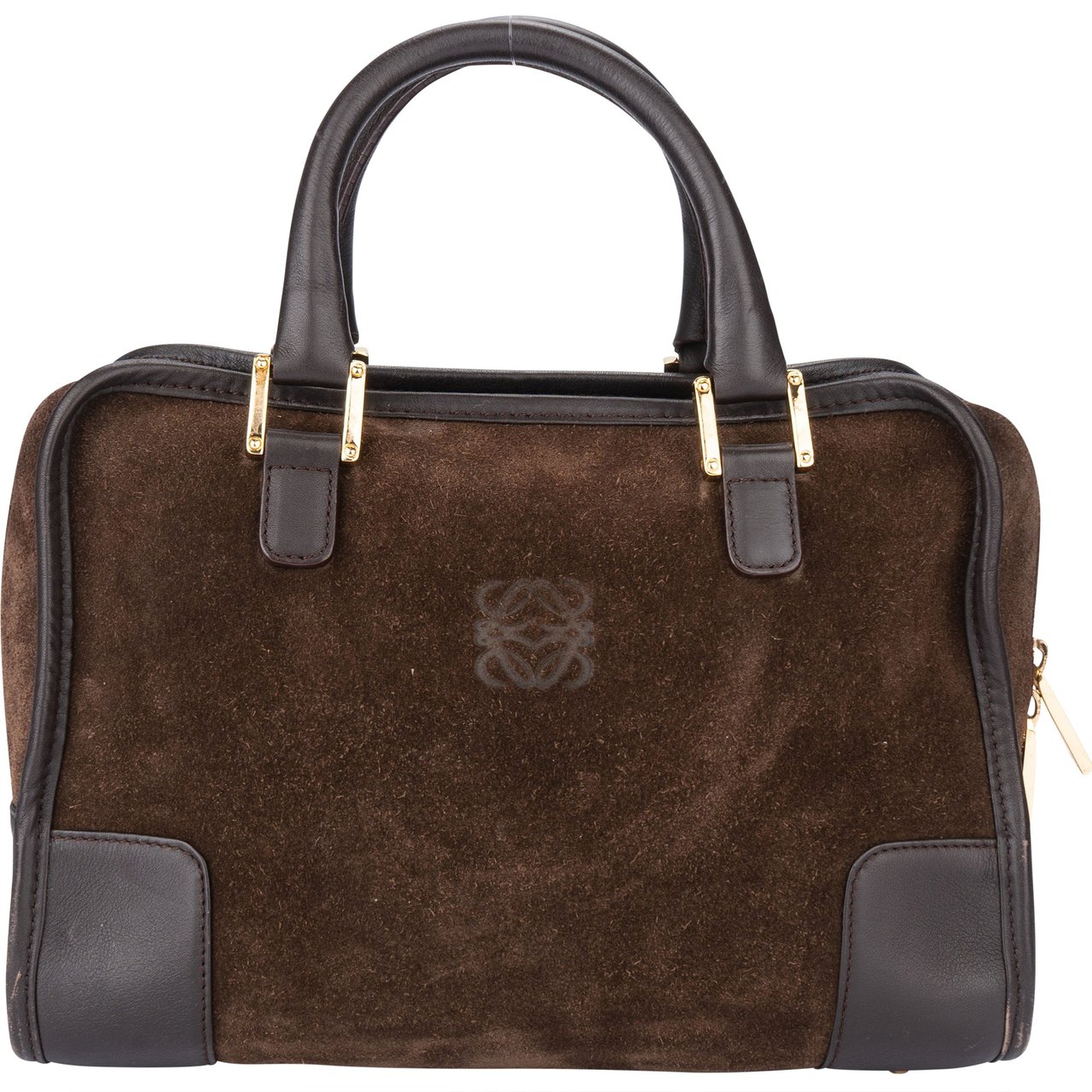 Loewe Loewe Suede Amazona Boston Handbag Divers