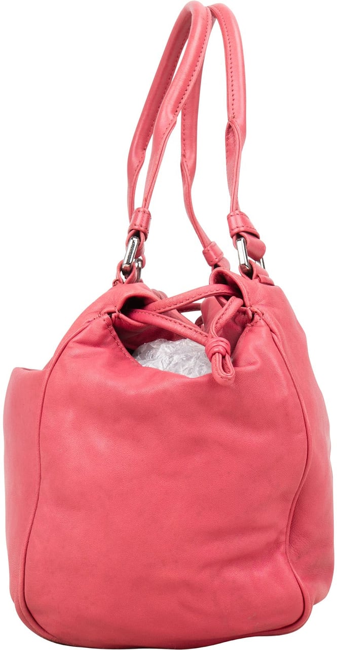 Loewe Pink Leather Napa Aire Handbag Roze