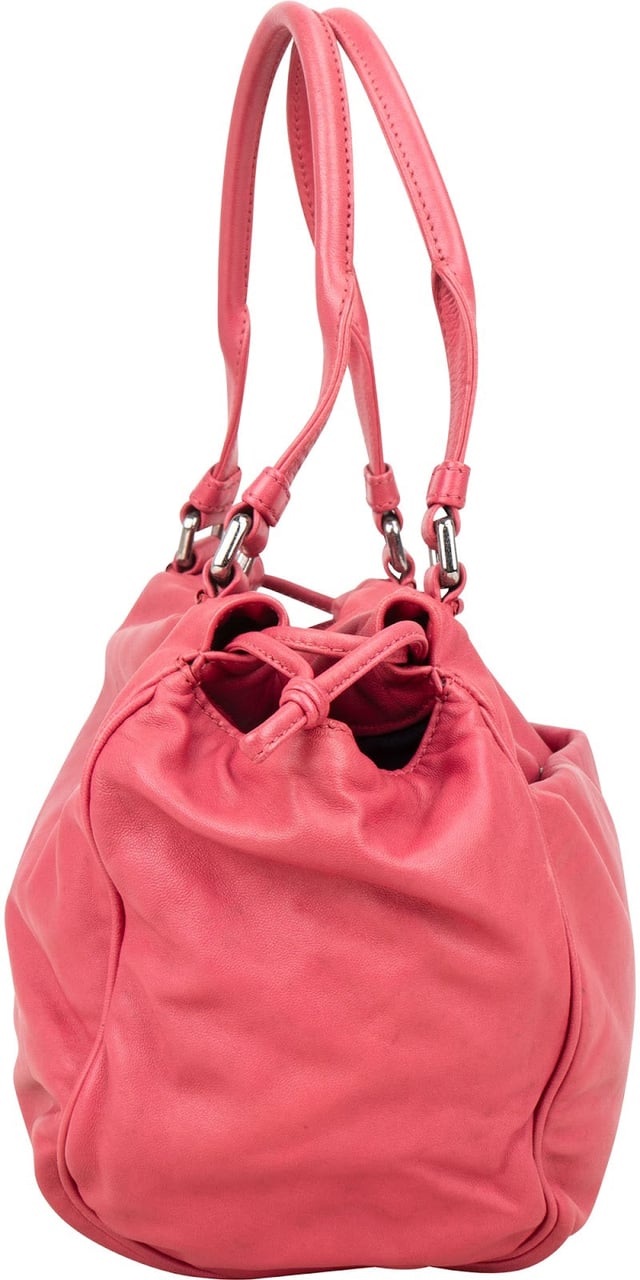 Loewe Pink Leather Napa Aire Handbag Roze