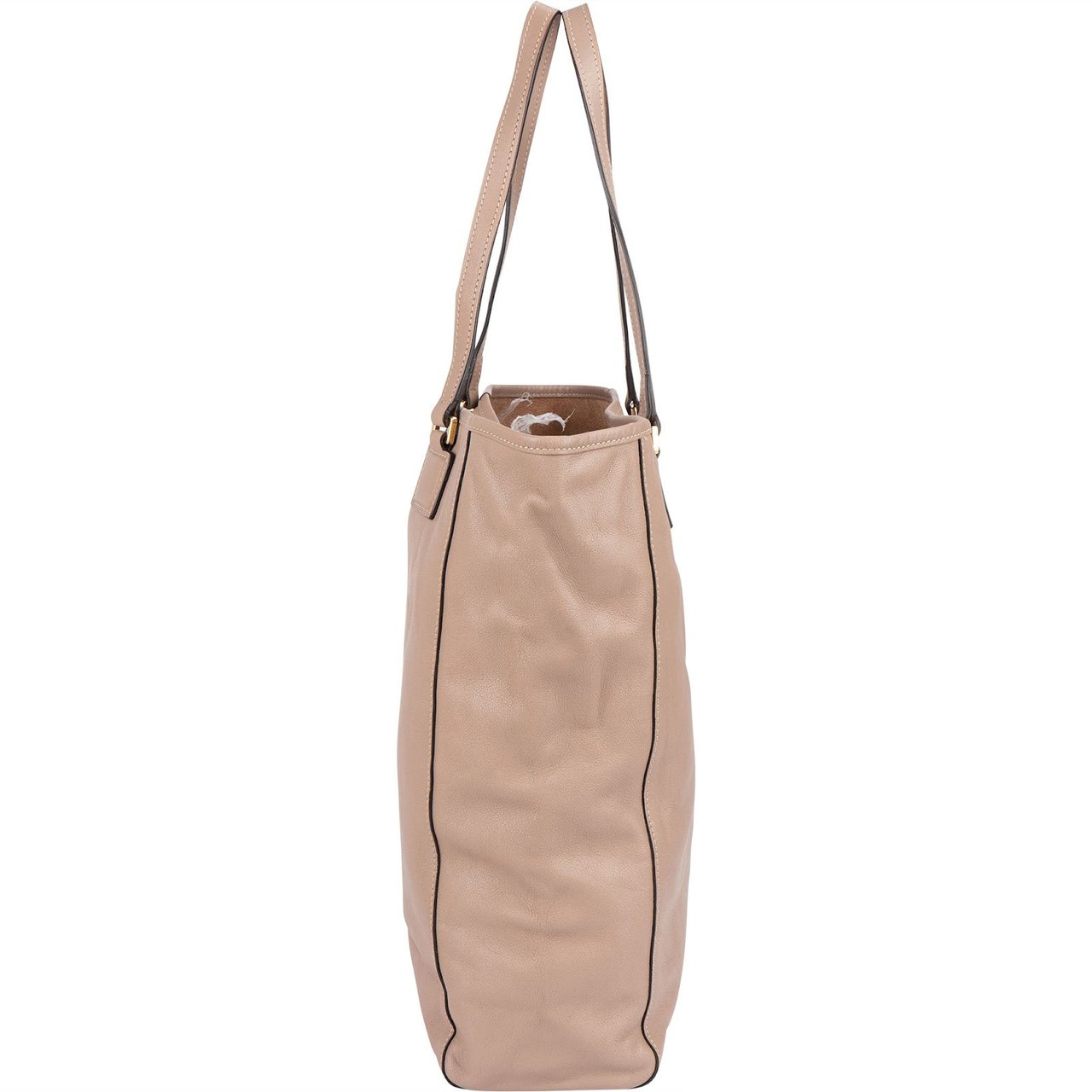 Loewe Leather Anagram Tote Shoulder Bag Beige