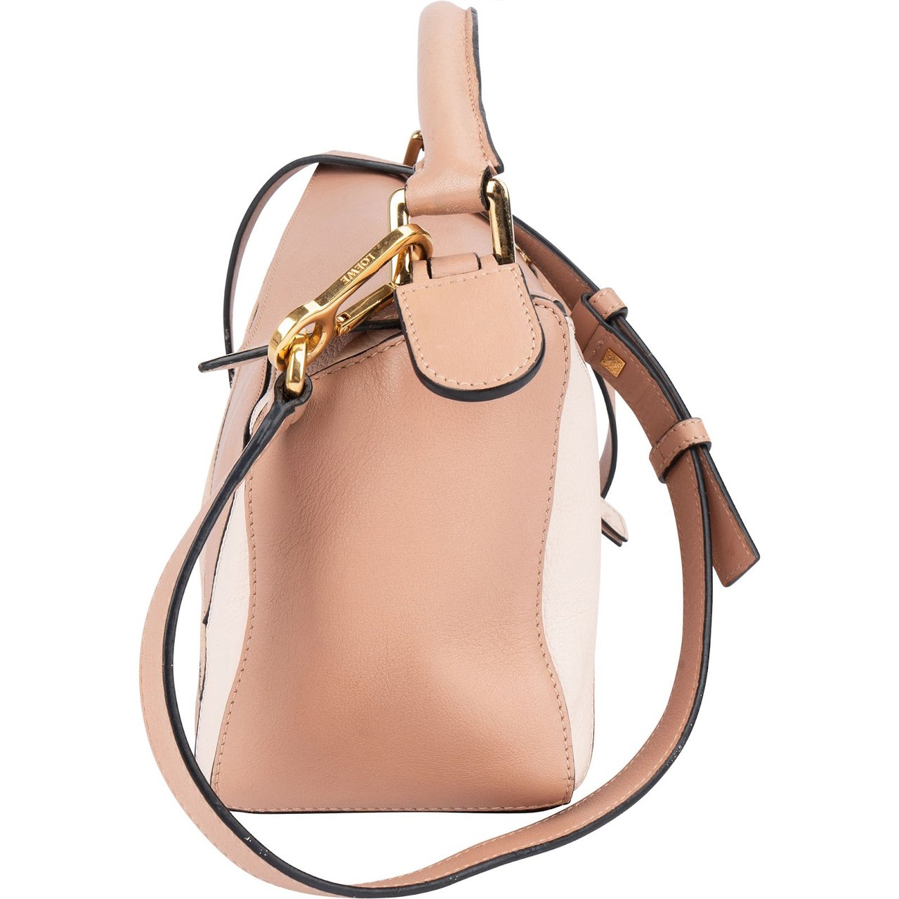 Loewe Suede Calfskin Puzzle Handbag Roze